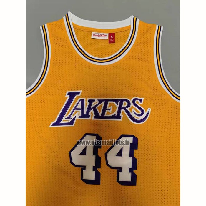 Maillot Los Angeles Lakers Jerry West NO 44 Mitchell & Ness 1971-72 Jaune